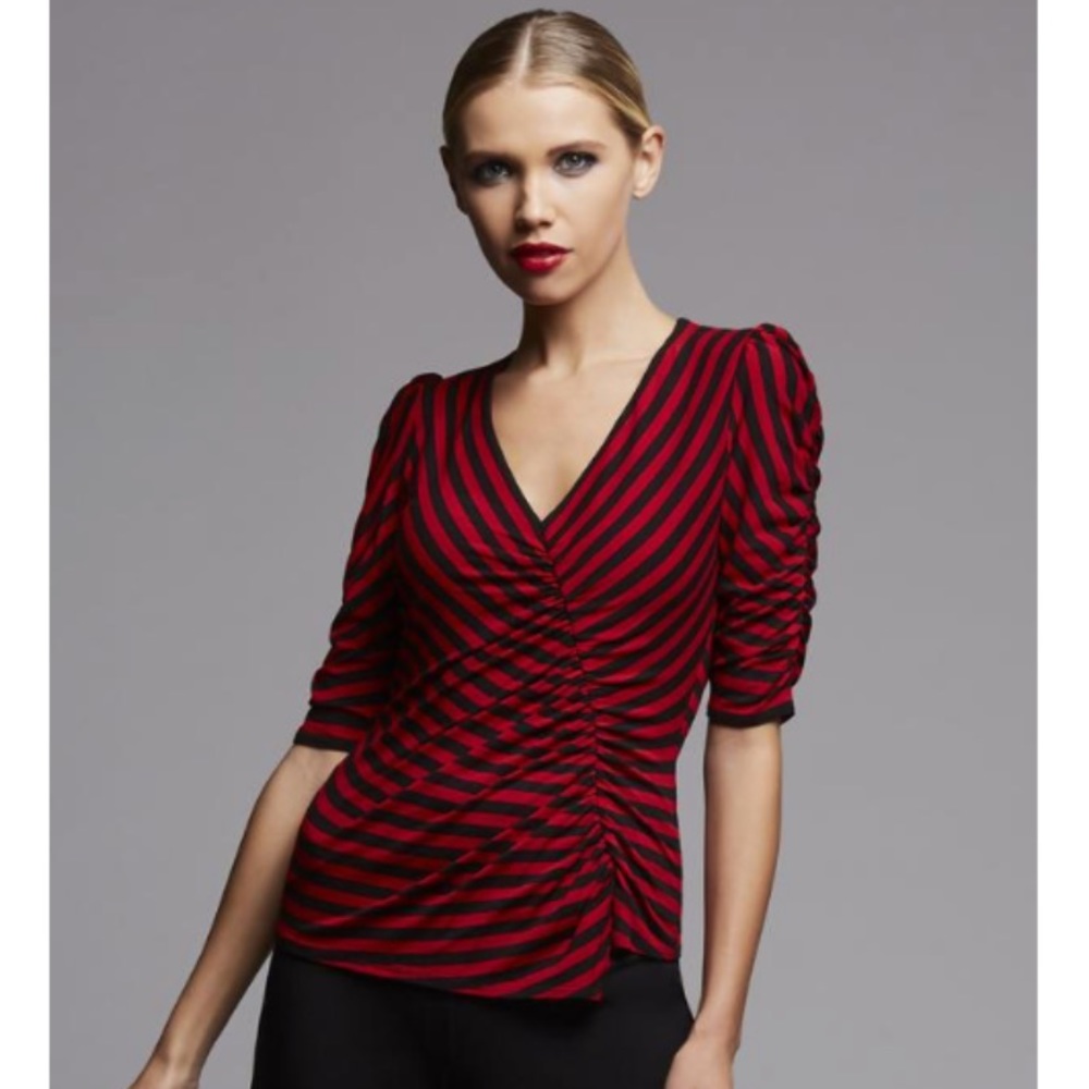 NWT BAILEY 44 ADELE STRIPE V-NECK
